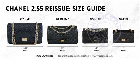 chanel 2.55 size comparison|chanel bag 2.55 outlet.